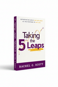 Taking the 5 Leaps 3D book mockup white background
